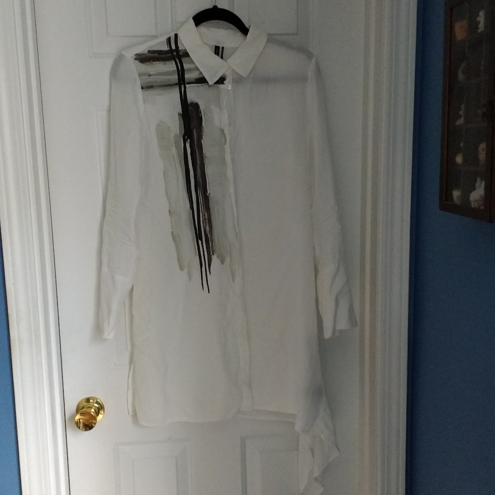 Stella Carakasi White Shirt Dress Size S